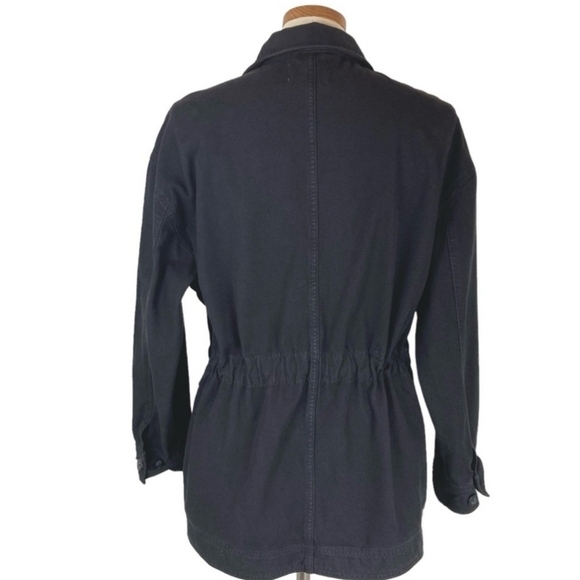 Everlane Cinchable Chore Jacket Cotton Canvas Black Sz Small MINIMALIST … - Picture 8 of 11